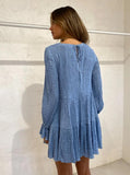 "Sovere, Asher Smock Dress" Dusty Blue, 14