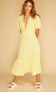 "Ruby Mirella V Neck" Midi, Lemon 12