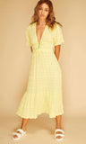 "Ruby Mirella V Neck" Midi, Lemon 12