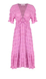 "Ruby Mirella V Neck" Midi, Orchid 14