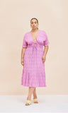 "Ruby Mirella V Neck" Midi, Orchid 14