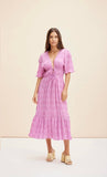 "Ruby Mirella V Neck" Midi, Orchid 14